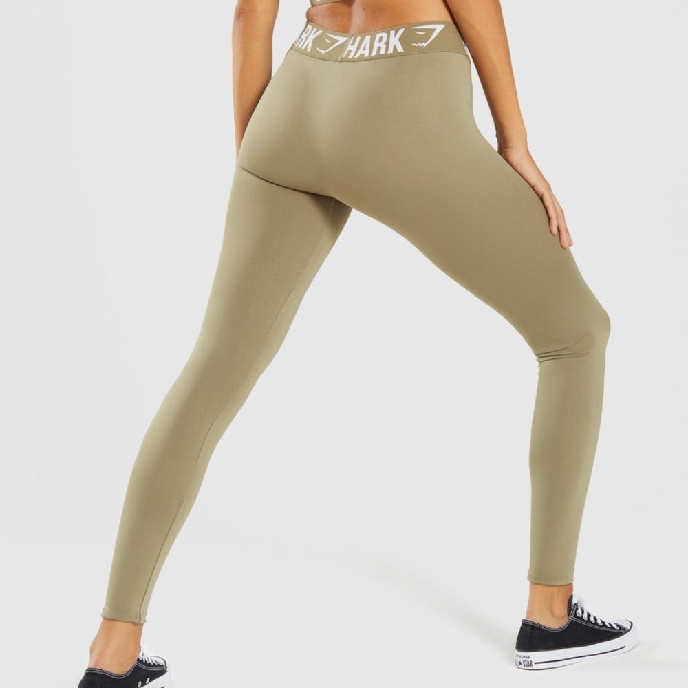 New Gymshark Fitness Fit Leggings Washed Khaki - Picture 5 of 8